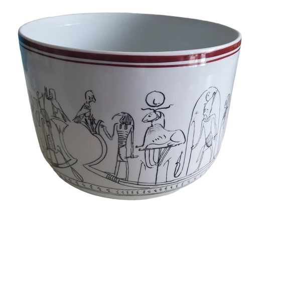 Block Vista Alegre Portugal Vintage Brooklyn Museum Egyptian Porcelain Bowl Vase - Picture 5 of 11